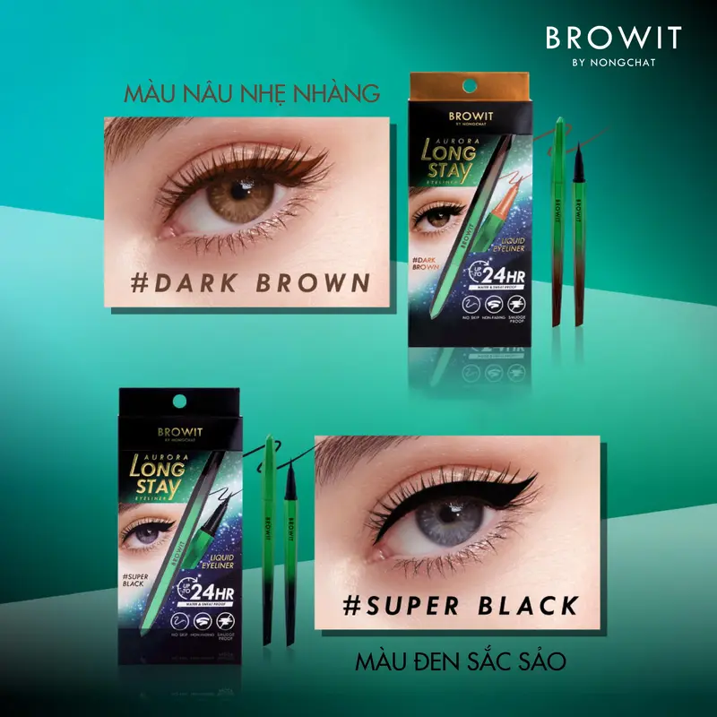 Bút Kẻ Mắt Lâu Trôi Browit Aurora Long Stay Eyeliner 0.5g Trang Điểm Mắt 4
