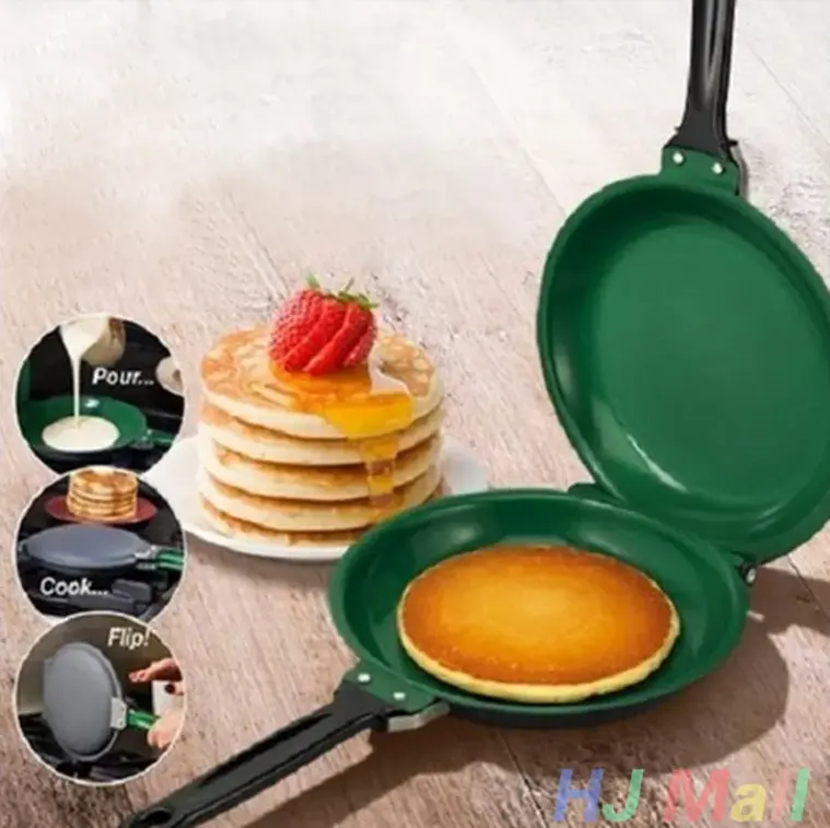 Reversible flip Non-Stick Frying Pan Pancake Egg Cake Maker Machine Kitchenware Pancakes DIY Handmade Bake Pan Baking Machine Cookware Cooker