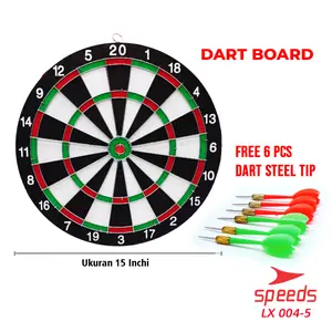 SPEEDS 15inch Dartboard 2 Sisi Papan Lempar Jarum Dart Permainan Lempar Dart 004-5