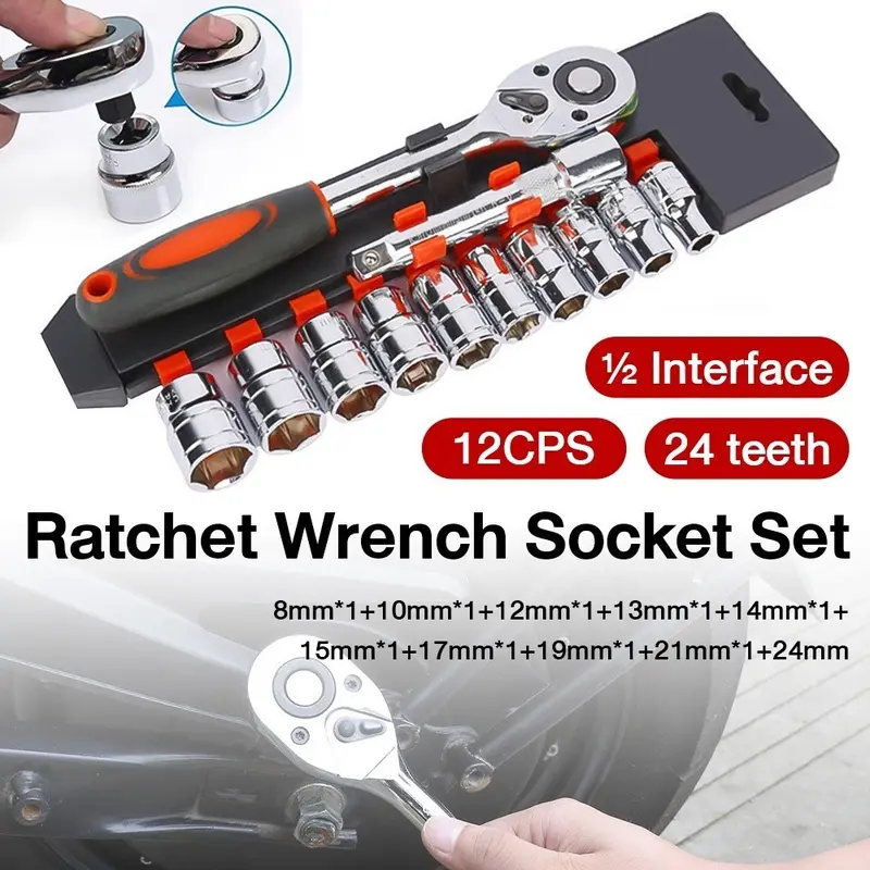 10-Piece Metric Crows Foot Wrench Set – 10mm To 22mm, 3/8” Drive Ratchet Compatible, With Clip-On Storage Rail