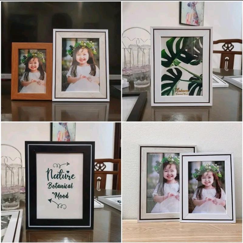 Khung Ảnh Đa Năng Bản 3 Kích Thước 10x15 13x18 15x21 21x30 cm Viền Nhựa Cao Cấp Giả Gỗ Composite - Mặt Mica Kính Bóng Tặng Đinh Treo Và Chân Chống Hỗ Trợ In Ảnh Cho Bạn Không Có Ảnh Decor Tranh Trang Trí Nhà Việt Nam