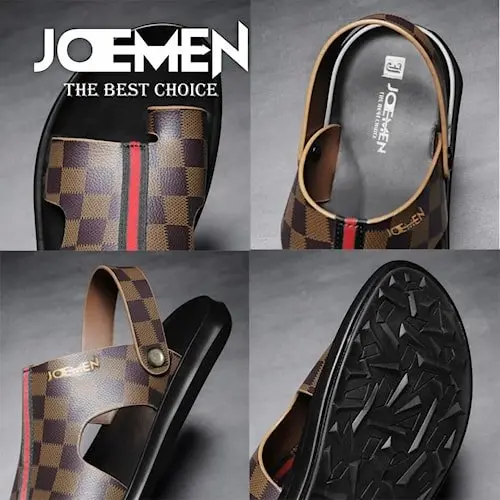 Sandal Kulit JOEMEN S 50 PU Sintetis Sneakers Model Japit Terbaru New Fashion Outfit Kekinian Trendy Simpel Ringan Lentur Kuat Nyaman Import Hitam Original Laris Murah Harian Sekolah Kerja Lebaran Idul Fitri Cowok Hak Datar Putih Coklat Pria Sendal Jepit 1