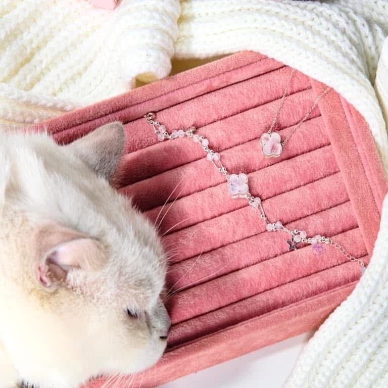  Lắc tay Embrace Cỏ 4 lá Ánh Trăng SP006736 Gypsy.lal Phụ Kiện Đeo Tay 