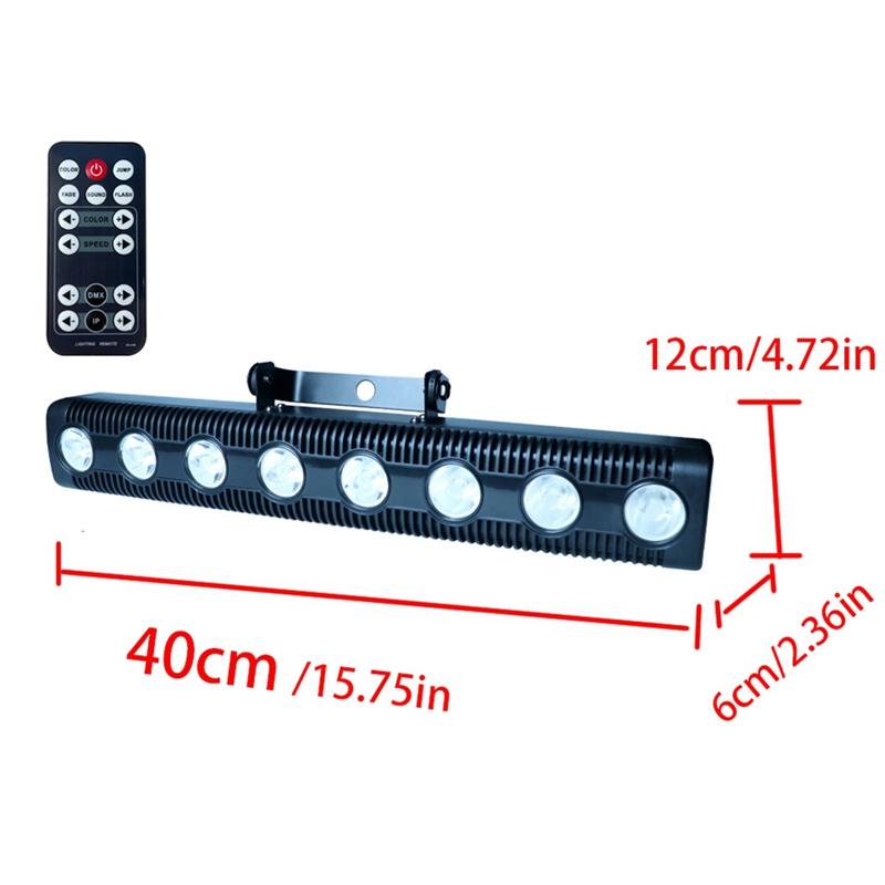 8 LED RGBW 4IN1 DMX Wall Wash Lamp DJ Disco Party Par Stage Light Effect for Dance Bar Holiday Decorate 6