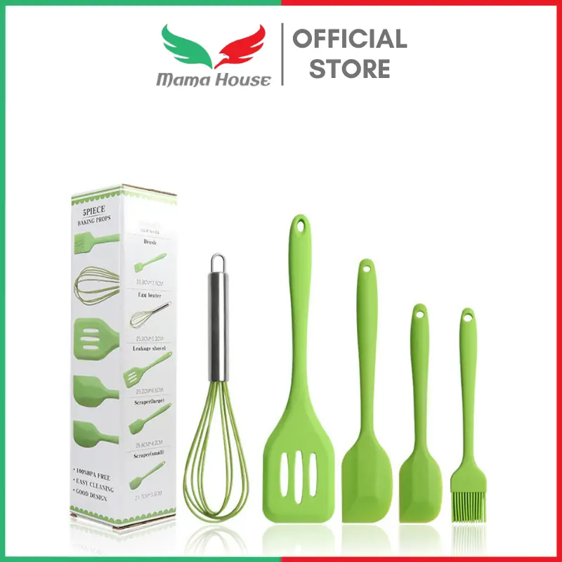 [MH] Set Alat Masak Silikon Baking Props 5 In 1 Food Grade Tahan Panas 6