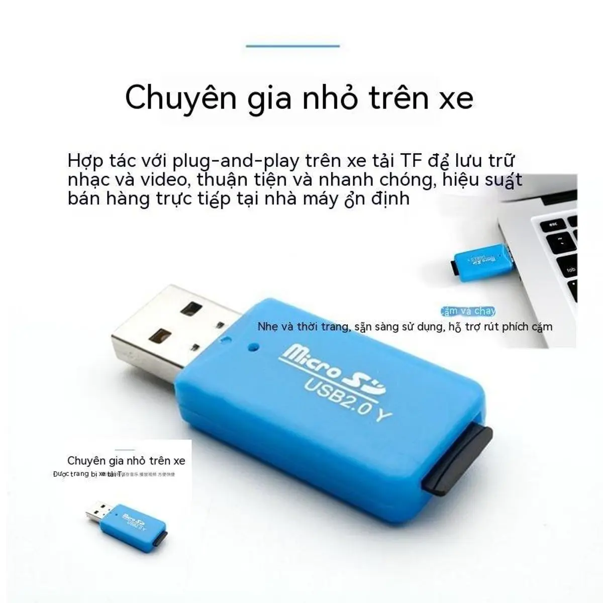 Đầu đọc thẻ nhớ USB , Micro Sd vỏ nhựa usb 2.0, đầu lọc thẻ nhớ mini, reader card usb nhí nhiều màu