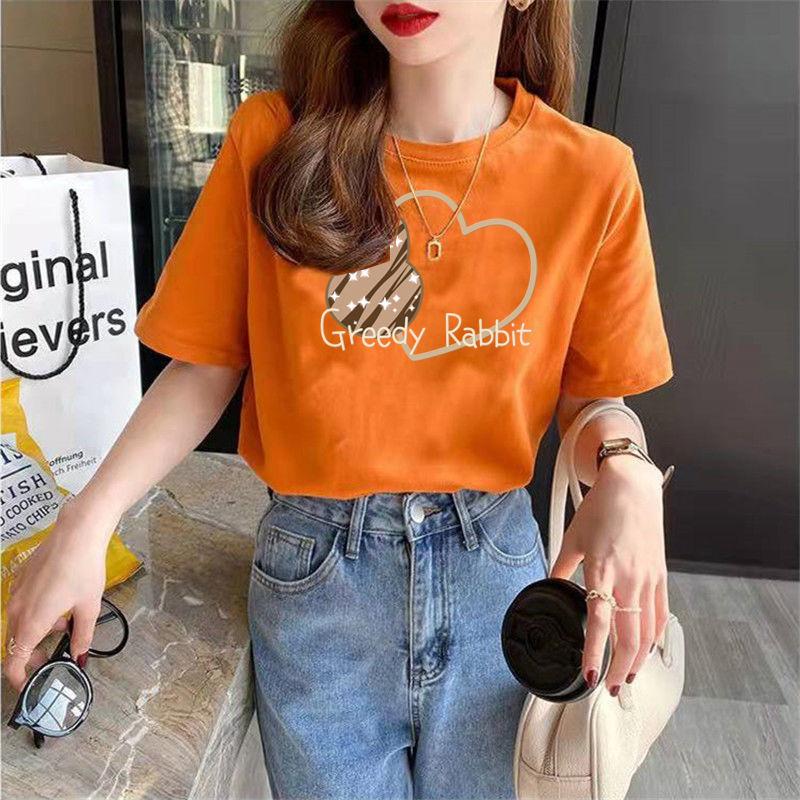 Product Introduction of Kemeja-T Lengan Pendek Bahu, Untuk Wanita, Fesyen Baharu 2024, Serba guna, Slim Fit, Warna Putih, dengan Corak Bercetak, Baju Lapisan Asas Atas, Sesuai untuk Musim Panas 4