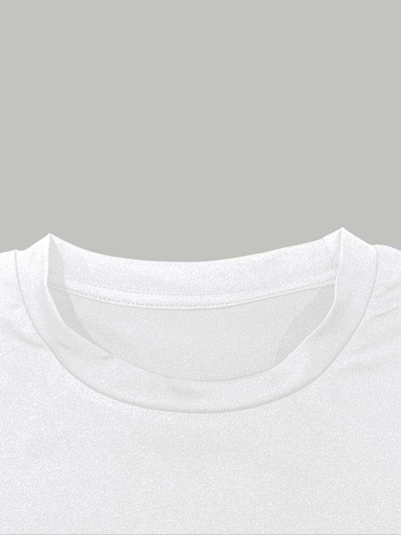 Product Introduction of Women's Plain Round Neck Crop Tee, Casual Short Sleeve Crew Neck T-Shirt for Summer, Fashion Women's Top for Daily Wear 3