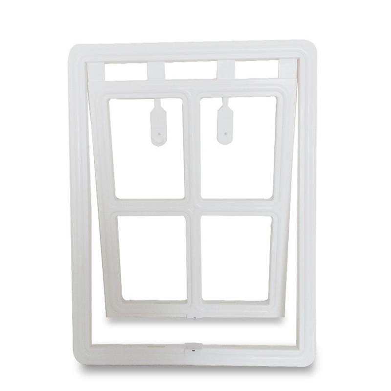 Product Introduction of Durable Plastic Pet Dog Cat Kitty Door for Screen Window Security Flap Gates Pet Tunnel Dog Fence Free Access Safe Door 7