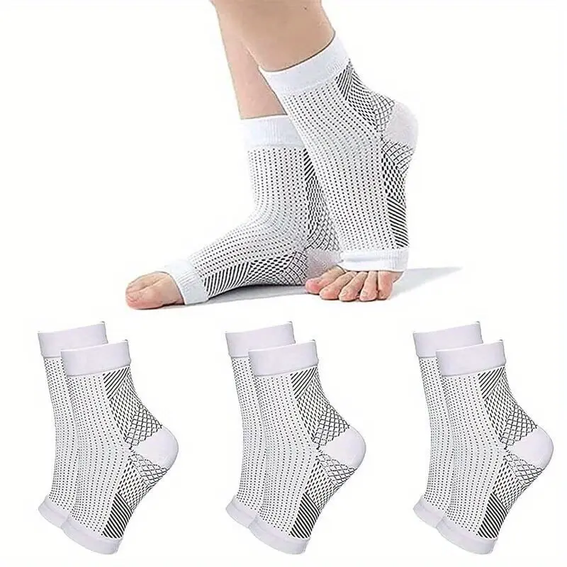 4 Pairs Socks Ankle Brace And Tendonitis Compression Sock Running Pressure Socks 3
