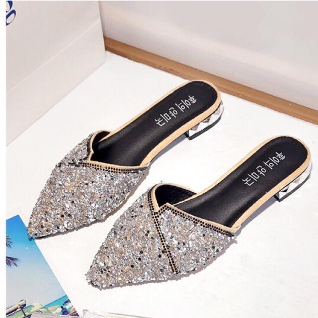 ( Lỗi nhỏ ) _ Sục nữ đính đá mũi nhọn đế 2,5cm siêu xinh 7