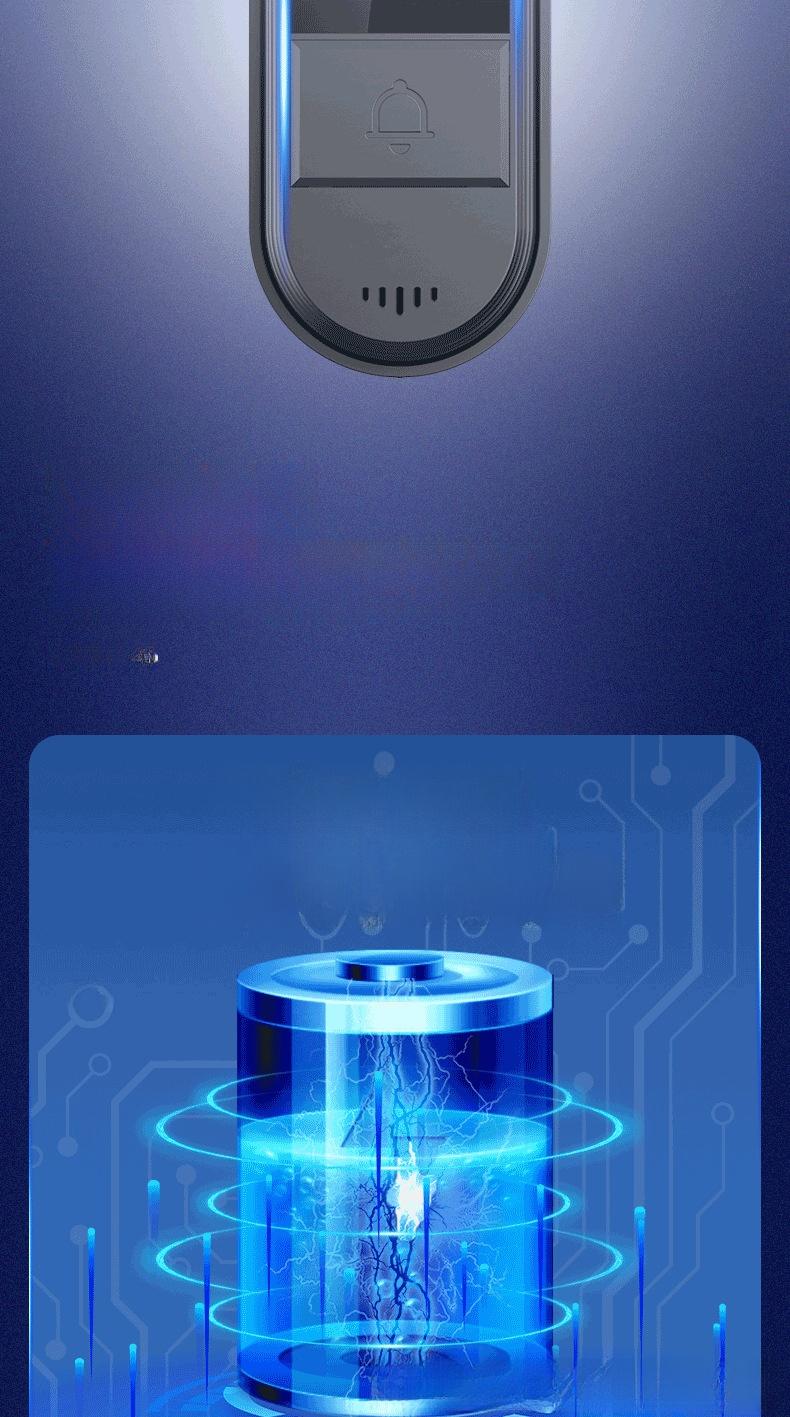 Product Introduction of 4.3-inch wireless video doorbell with screen IP65 rainproof high-definition night vision wide-angle battery high battery life 5