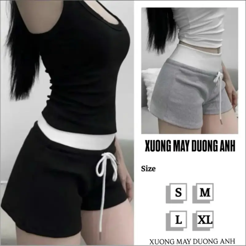 Quần Short Nữ Quần Ôm Body Đùi Nữ Vải Tăm Lạnh Tôn Dáng 3 Màu