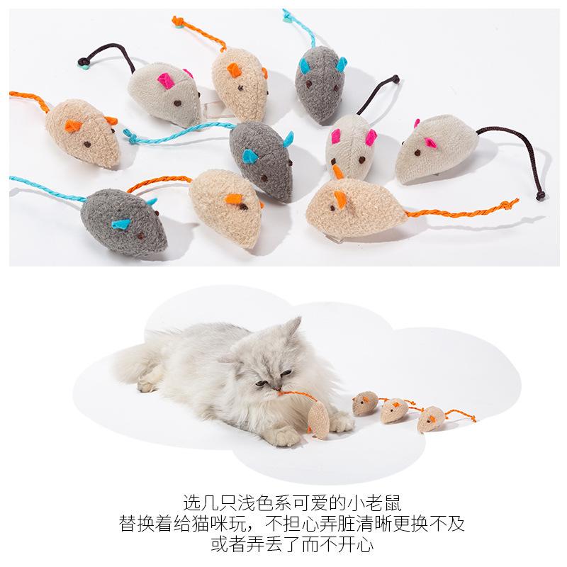 Cat Toy Little Mouse Self-Entertainment Cat Toy Durable Chew Cat Stick Catnip Toy Cat Grass Cat Teaser Ball Toy 3