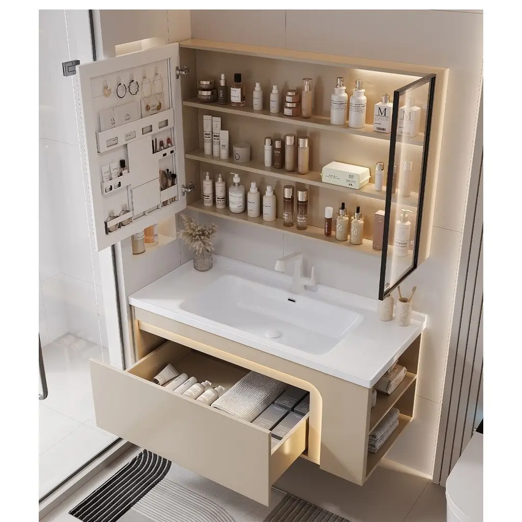 {Promotion} Space aluminum wash basin, wash basin, wash basin combination, smart bathroom cabinet