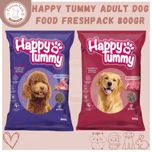 HAPPY TUMMY DOG FOOD FRESHPACK 800GR - Makanan Anjing Happy Tummy Freshpack 800gr