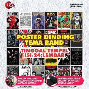 poster sticker band series | ukuran A5