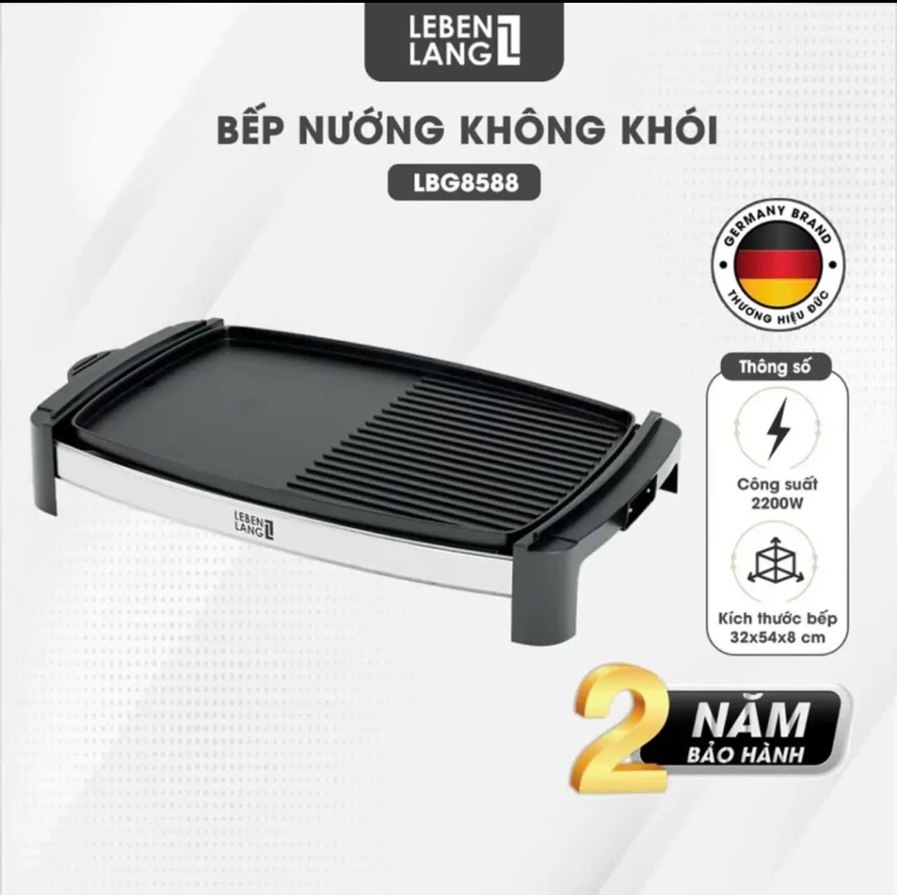 Bếp nướng điện Lebenlang LBG 8588 -Bảo hành 2 năm  ️Đặc tính sản phẩm: + Thiết kế nhỏ gọn, đơn giản nhưng hiện đại, phù hợp với không gian nhà bếp của bạn
