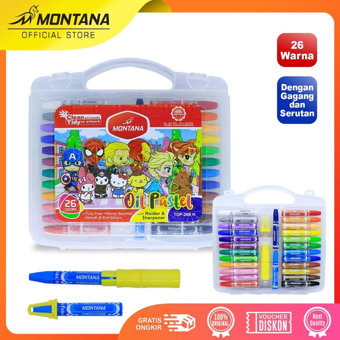 Gambar MONTANA Oil Pastel Krayon Minyak 26 Warna Water Resistant Alat Mewarnai 26 Warna TOP-26B dari MONTANA ID Kab. Tangerang Tokopedia