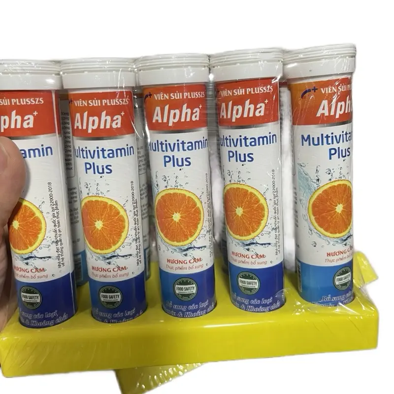 Combo 10 typ c sủi 4g các vị cam,chanh,chanh leo,tăng lực bổ sung vitamin viên