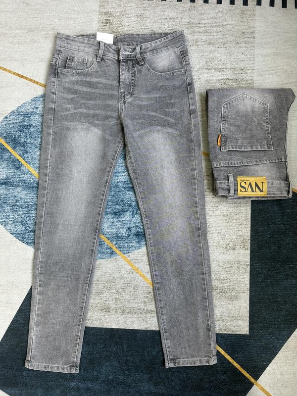 QUẦN JEANS NAM XÁM TRƠN DÀI CO GIÃN QUẦN BÒ NAM CHẤT DENIM DÀY MỊN ĐẸP CHUẨN FORM TÔN DÁNG Menswear Pants Ong