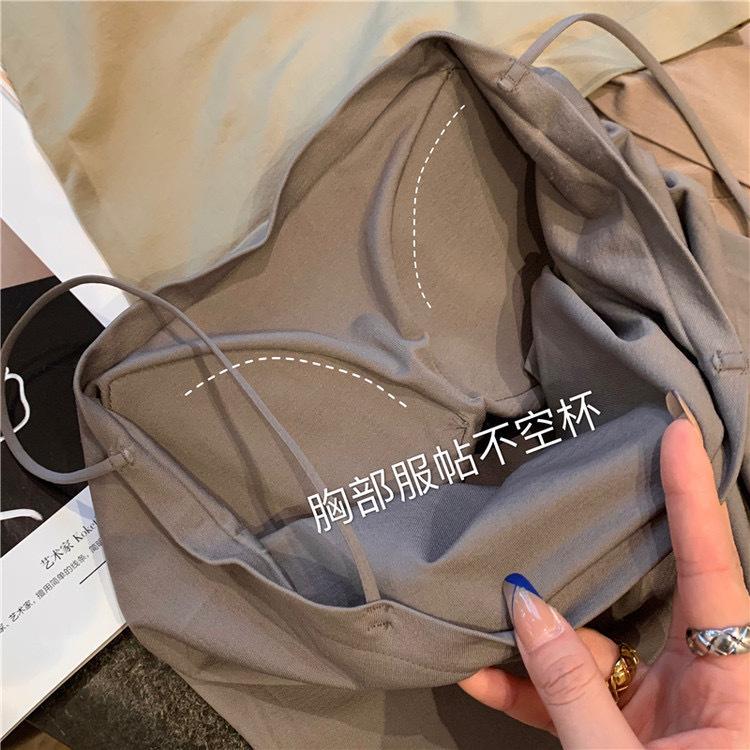 Product Introduction of Quality Version Independent Solid Color Camisole Women'S Summer With Chest Pad Top Without Steel Ring Seamless Wrapped Chest Thin Tube Top 5