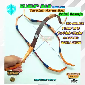 Busur Fiber Flat Edisi Remaja 20Lbs- 30Lbs Mulai Usia 3sd - Usia SMP Olah Raga Panahan Traditional Outdoor Busur Saja