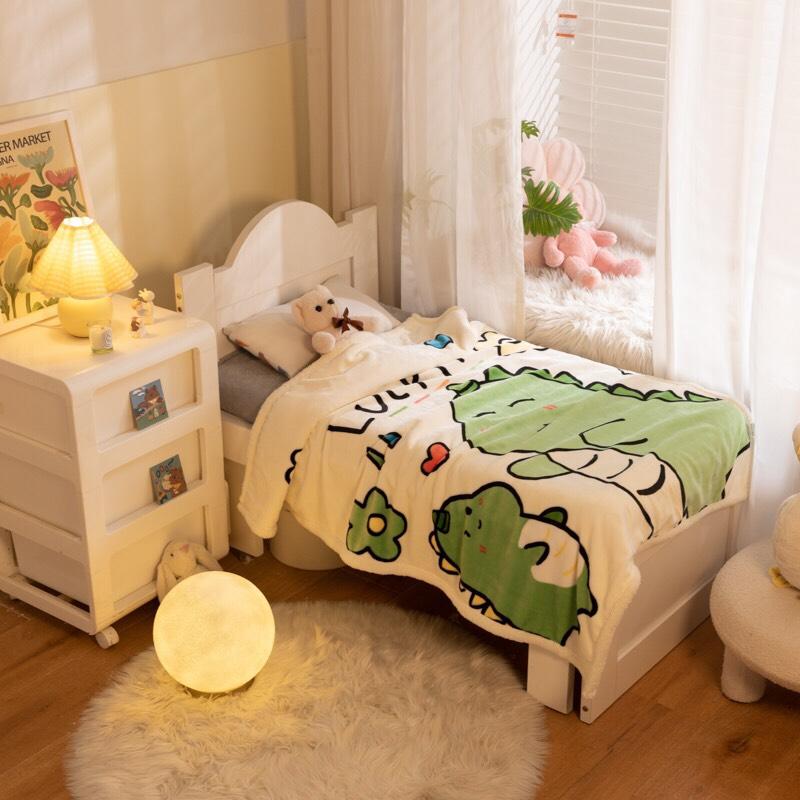 Chăn cho bé, chăn LÔNG CỪU dày mùa đông, mền cho bé đi học (Chăn to 95x135cm)