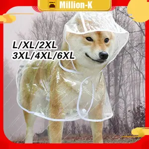 Hewan Pakaian Pelindung Hujan / Pet Baju Anti Air / Jas Hujan Anjing