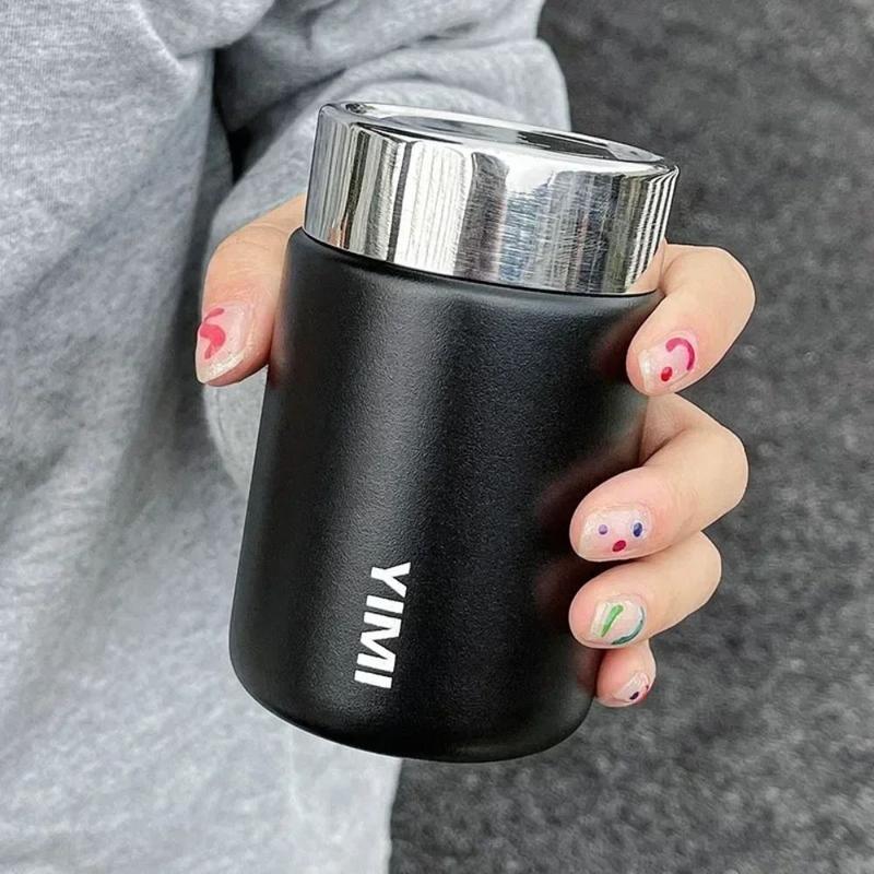 Product Introduction of Portable 230ml Mini Thermal Cup Stainless Steel Lightweight Pocket Flask Leak-proof Insulated Water Bottle 13