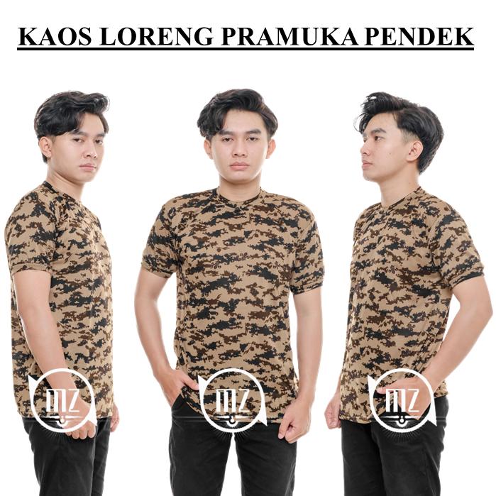 COD !! GROSIR BAJU KAOS LORENG PRAMUKA RAGLAN SCOUT PDL LAPANGAN TACTICAL PELINDUNG BAN MURAH DORENG 3