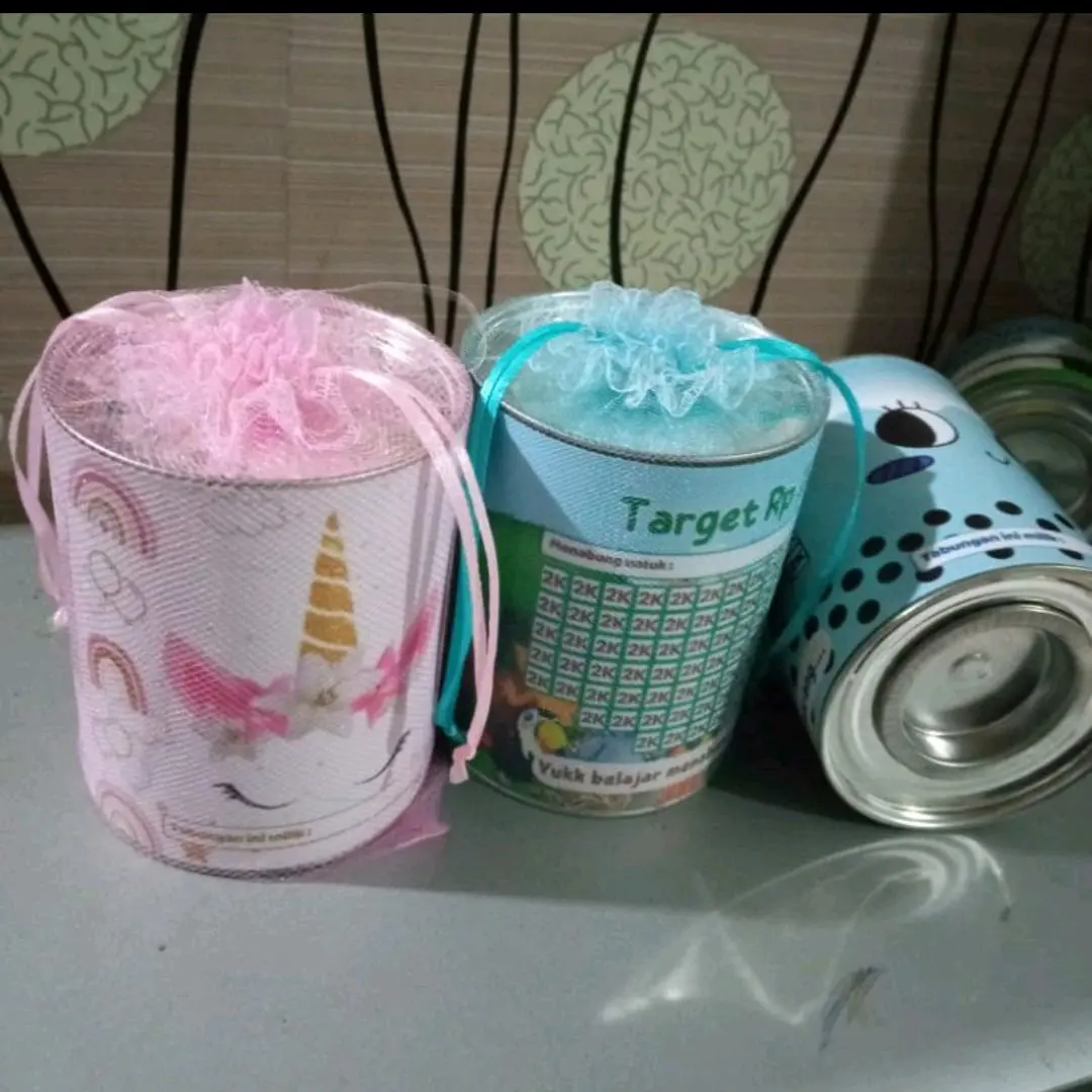 10 souvenir ulang tahun ,celengan target (8x10cm)