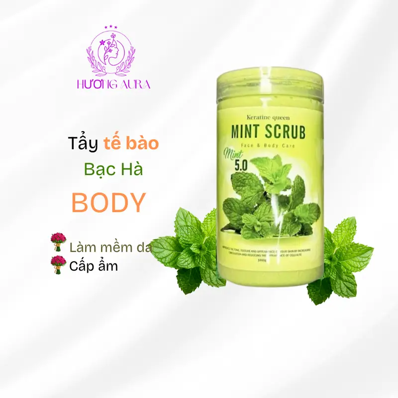Tẩy Da Chết Bạc Hà 5.0 Chất Xịn Hoàn  Toàn Mới, Tẩy Sạch Da Chết Làm Trắng Dưỡng Da Body Nữ Women 2