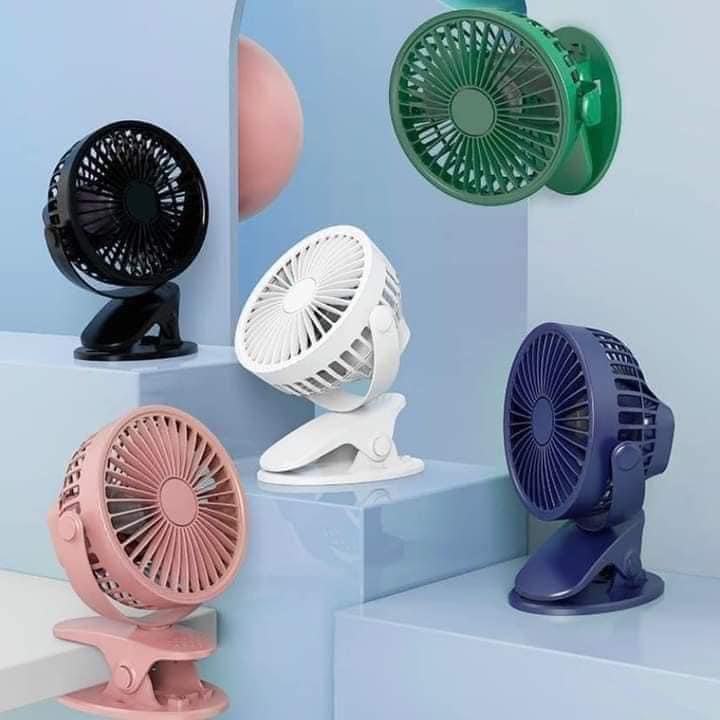 Quạt tích điện mini kẹp bàn , kẹp xe 1