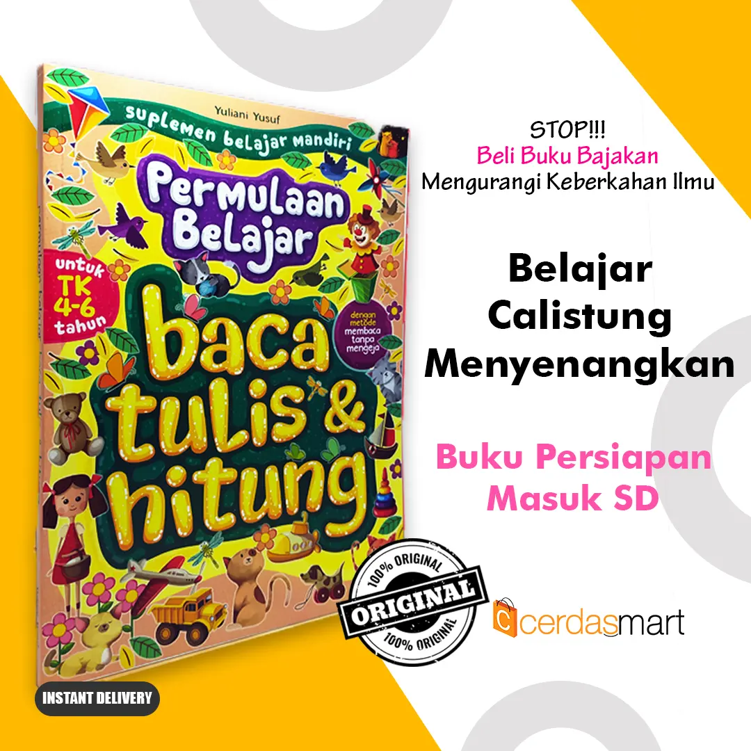 BUKU ANAK TK PAUD - BUKU CALISTUNG - PERMULAAN BELAJAR BACA TULIS DAN HITUNG
