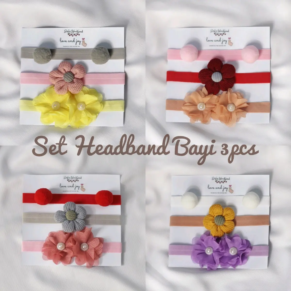 Headband Bayi Set3pcs | Daily Headband for Babygirl