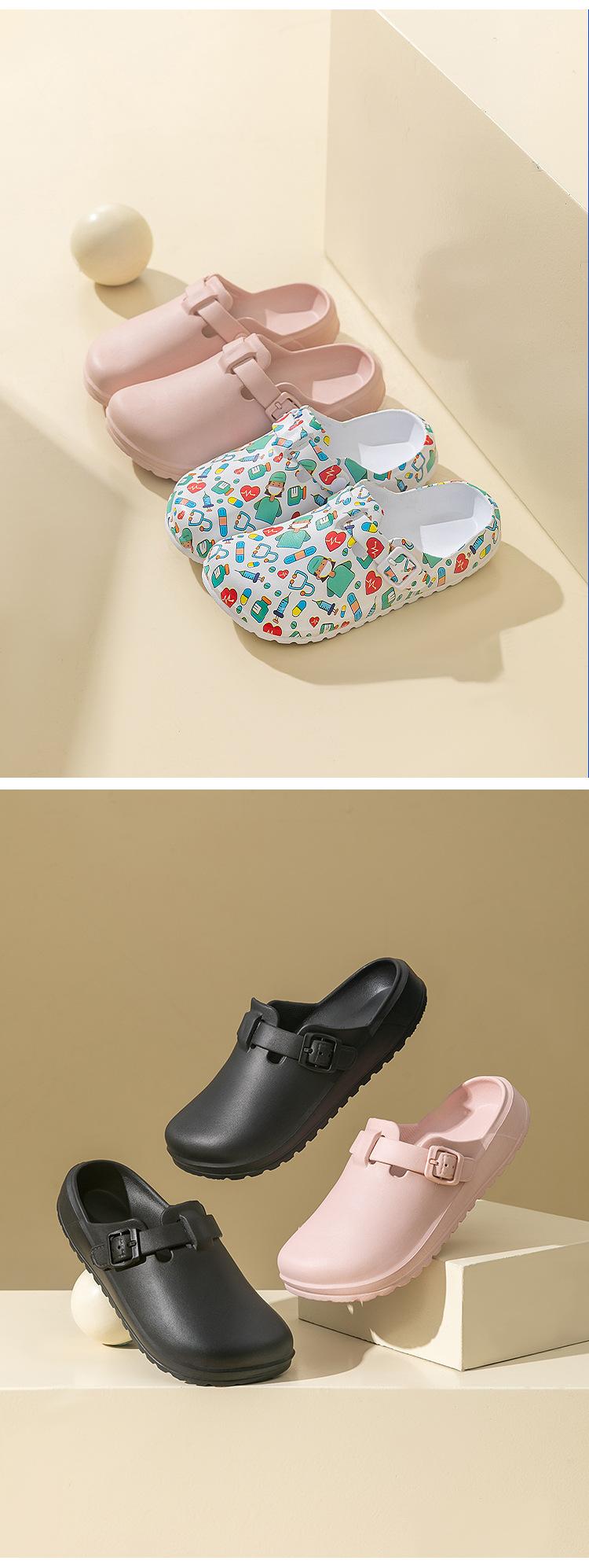 Product Introduction of Operating Shoes Medical Men's and Women's Breathable Closed Toe Slippers Doctor Nurse Laboratory Special Protective Hole Shoes Non-Slip Sandals 6