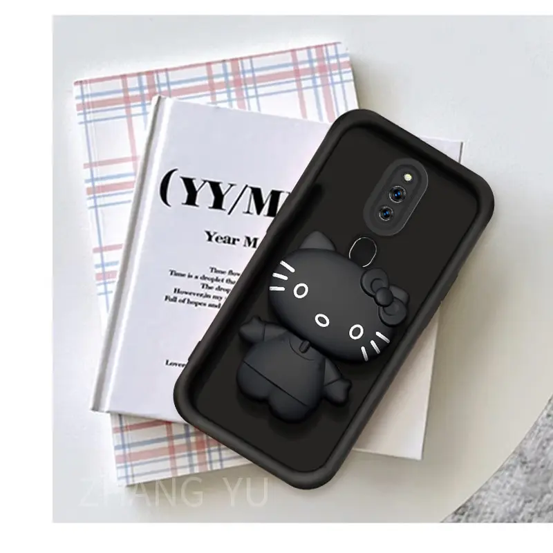 Ốp Điện Thoại Oppo F11 Pro Và F11, Ốp Điện Thoại TPU Mới, Thích Hợp Cho Giá Chân Đế Hình Mèo Dễ Thương, Có Nắp Ống Kính Toàn Bộ, Ốp Mềm 6