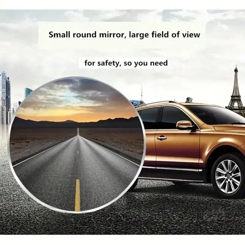 Blind Spot Mirror for Car, Truck, Trailer, 2 Counts Universal Convex Lens, Round Shape Adjustable Rearview Mirror Accessory for Enhanced Visibility and Safety 7