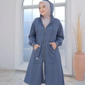 Fathiyah Outer by Alietha | Jaket Wanita Women Basic Jacket | Long Outer Muslimah Panjang