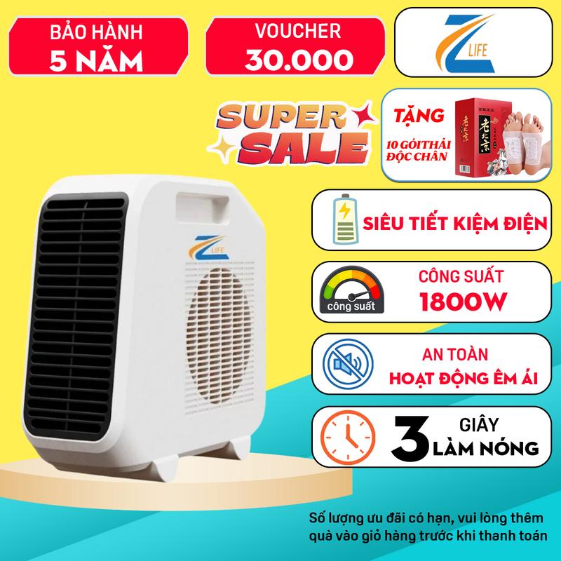 Quạt sưởi mini Z1800 cho mùa đông, máy sưởi cao cấp, đèn sưởi ấm công nghệ mới sưởi phòng cho bé, không khô da, tiết kiệm điện, an toàn cho bé