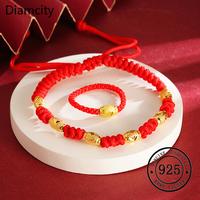 Gambar Diamcity Cincin Tali Merah Berlapis Emas Yang Sederhana Dan Bergaya - Cincin, Lingkar 6,6cm dari Diamcity Official Store Kab. Gresik 5 Tokopedia