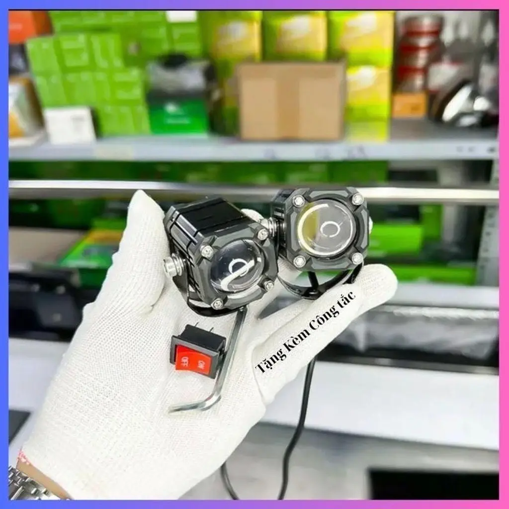 Đèn Trợ Sáng Bi Cầu Mini W2, 4 Chế Độ- Tích Hợp Auto Passing Bản Mới Nhất 2024 Chống Nước Bảo Hành 12 Tháng (Giá 1 Đèn) Phụ Kiện