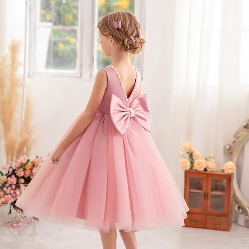 open lace back dress Royal Pretty Princess Pink Dress (Size 7-8)| Toyrifix