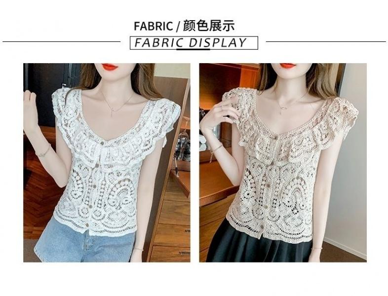 Product Introduction of Quần Áo Nữ, Bộ Sưu Tập Mùa Hè 2024, Áo Thun Ren Ngắn Khoét Lỗ Thiết Kế Đẹp, Độc Đáo Và Sang Trọng, Áo Không Tay Hàng Mới Về 9