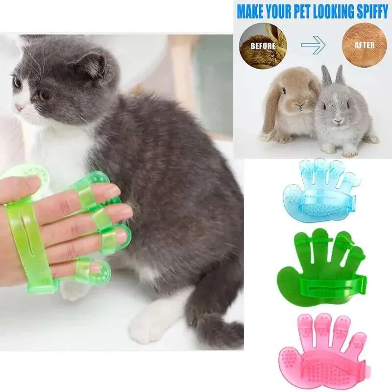 Small Animal Hair Remover Shedding B Comb Pet Guinea Pig Bath for Rabbit Grooming Brush 3Pcs/Set