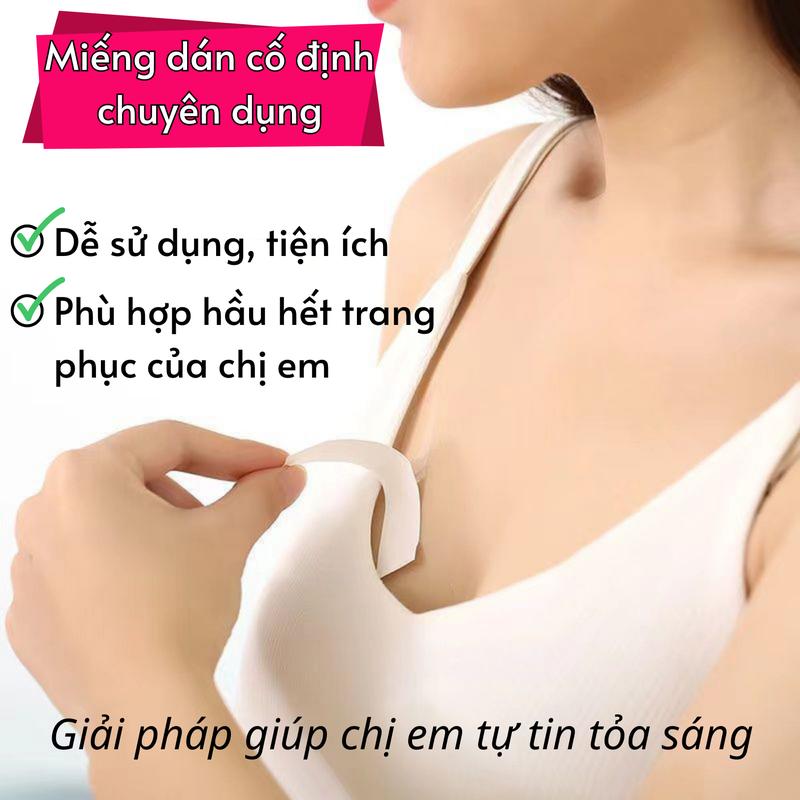 Băng keo dán 2 mặt trong suốt cố định áo, đầm 2 dây, cúc áo chống trượt. Miếng dán cố định quần áo chống hở áo váy sơ mi Bra Tua Rua Voi Nữ Women Kem
