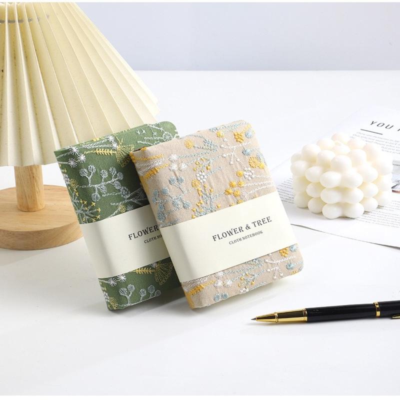 New A6 Irregular Embroidery Flower Notebook Ultra-Thick Portable ...