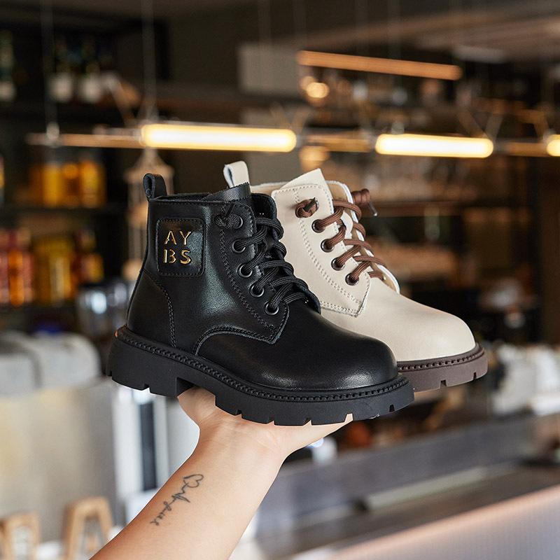 Product Introduction of Girls' Shoes Boots 2024 Spring and Autumn New Thin Cotton Medium and Big Children Winter Boy's Ankle Boot Children Casual Martin Boots 4