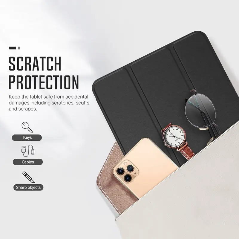 Case Compatible for Samsung for A9+ 11 Inch S9/S9fe 11 inch S6 Lite Samsung tab S6 Lite Trifold Full Colour Stand Smart Case 3